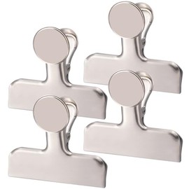 Extra Strong Magnetic Clips for Refrigerator, Strong Fridge Magnets Clips, Heavy Duty Refrigerator Magnets, Clip Magnets for Classroom, Whiteboard, Office, Photo, Locker, 4 Pack
