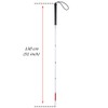 White Cane, Aluminum Folding Cane for the Blind,Folds Down 6