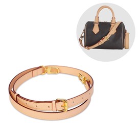 YAZHIMI Vachetta Leather Purse Strap Genuine Leather Adjustable Replacement Strap for Shoulder Bag Handbag Purse (Beige-Leather Purse Strap)