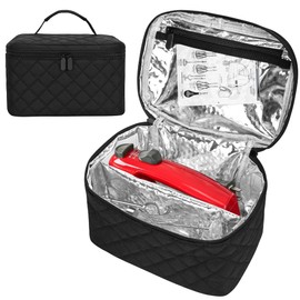 FURIMETY Quilted Electric Hand Mixer Carrying Bag for KitchenAid 5/6/7/9 Ultra Power Speed Mixers, Hand Mixer Electric Handheld Bag with Handle for Kitchenaid Mixer Attachments, Black