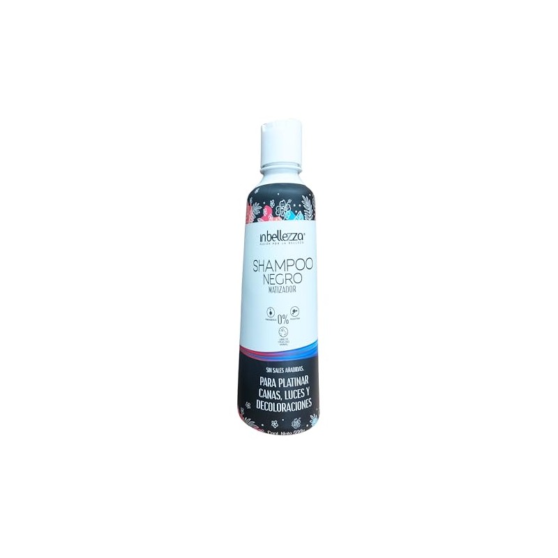 Shampoo Matizador Negro Mantener Platinado O Beige Canas