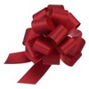 QUARKZMAN Pack of 5 10 cm Gift Bows Satin Ribbon Silk Ribbon Large Pull Bow Glitter Gift Packaging Large Pull Ribbon Red for Wedding Baskets Presents Christmas Party