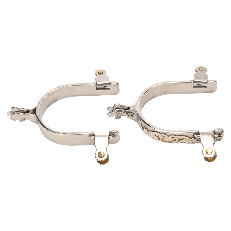 1 Pair Horse Spurs Stainless Steel Western Cowboys Spurs Men