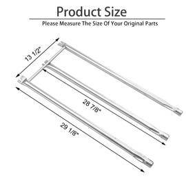 Plowo 7506 Burner Tube Set Replacement for Weber Genesis Series 1000, 1000LX, 2000, 2000LX, 3000, 3000LX, 4000, 4000LX, 5000, 5000LX