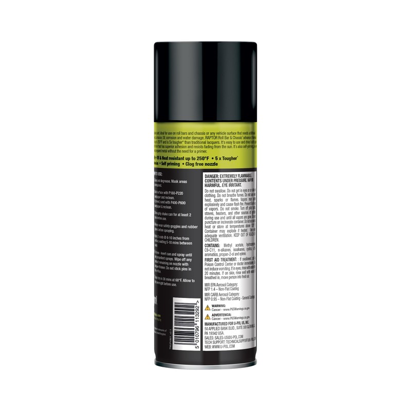 Raptor 1K Roll Bar & Chassis, Automotive Spray Paint, Professional