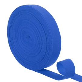 uxcell 23 Yards Cotton Twill Tape, 1-inch Herringbone Webbing Ribbon Bias Binding Tapes for Clothes Sewing, DIY Crafting (Bright Blue)