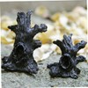 Sosoport 3pcs Landscape Resin Tree Statues Tree Trunk and Hollow