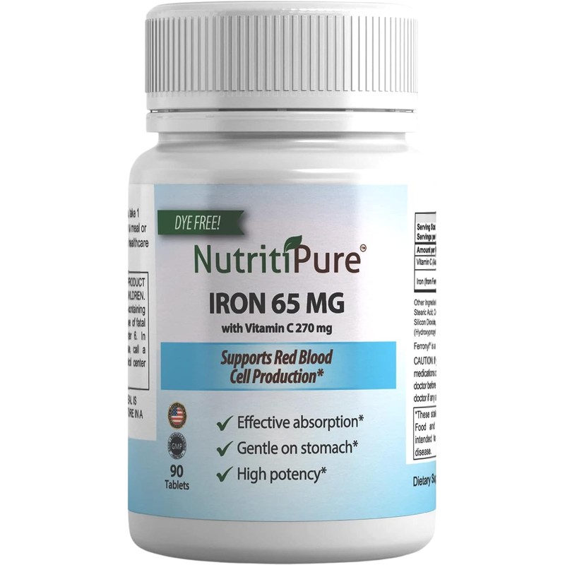 Iron Supplement, Carbonyl Iron 65mg, Vitamin C 270mg, 90ct