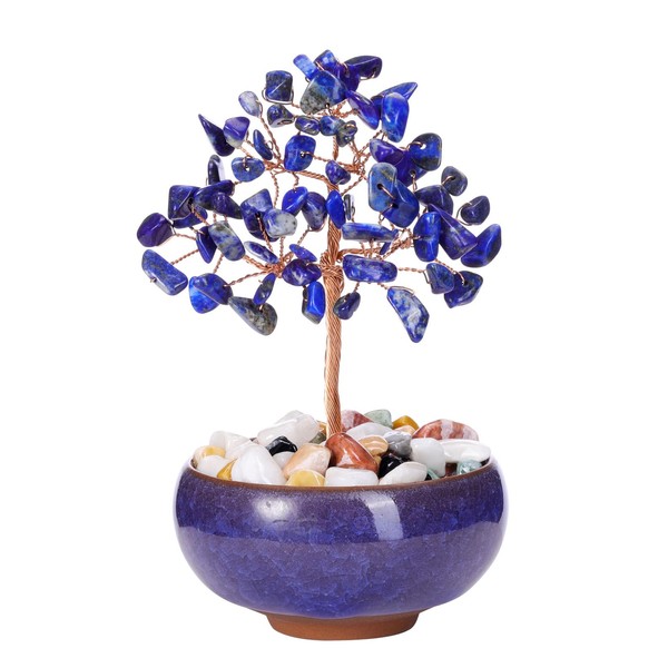 JSDDE Chakra Feng Shui Baum, Heilsteine Edelsteine Baum, Geldbaum, Lebensbaum