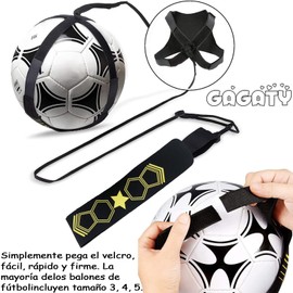 Entrenador de Fútbol,Fútbol Trainer Banda Ajustable, Fútbol Trainer para Niños y Adolescentes para Mejorar la Práctica del Control del BalóN, Football Kick Trainer para balones de tamaño 3, 4, con 5
