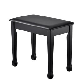 FILISITE Piano Bench with Waterproof Padded Cushion, Makeup Stools for Vanity, Bench for Living Room/Bedroom (Black)