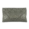 LONI Stylish Clutch/Shoulder Bag Faux Snakeskin Large Slate Grey