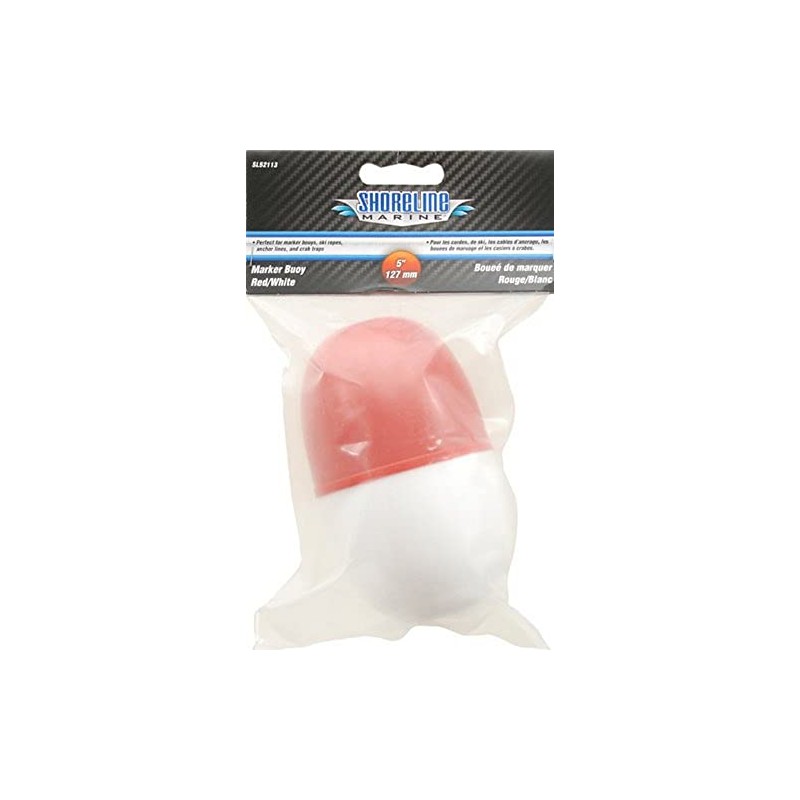 Shoreline Marine SL52113-X 5-Inch Marker Buoy (Red/White)