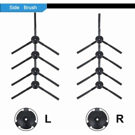 BuFan 15Piezas de Repuesto para ILIFE Robot Aspirador V3 V3s V5 V5s V5s Pro, Incluye 4 filtros HEPA y 6 cepillos Laterales, 1 filtros primarios y 4 Ropas de fregona para Polvo de Limpieza