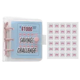 Challenge Binder Book Savings Challenge Binder Cash Binder Mini Money Saving Wallet Budget Binder Cash Saving Organizer for Kids (Pink)