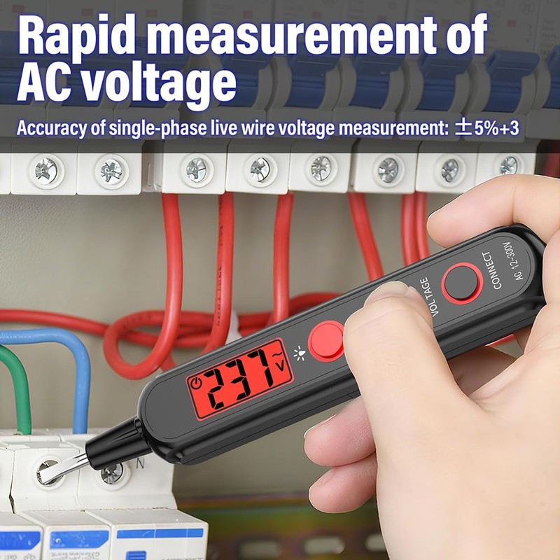 ZONV Smart Voltage Tester Pen, Non-Contact AC Detector with LCD,