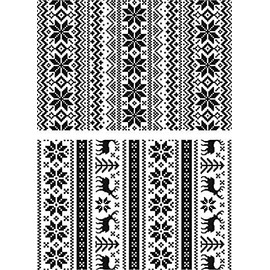 Stampers Anonymous Tim Holtz Cling Rubber Stamp Set, 7 by 8.5-Inch, Holiday Knits