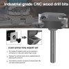 XCAN CNC Spoilboard Surfacing Router Bit 1/4 Shank 1-1/2'' Insert