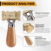 HONGDUI KM18 Woodworking Brass Chisel Mallet, 22Ounce Mallet Hammer with