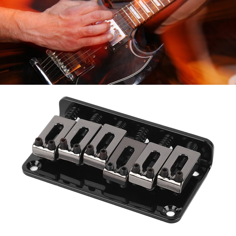 6 String Guitar Bridge Replacement Zinc Alloy Electric Guitar Saddle