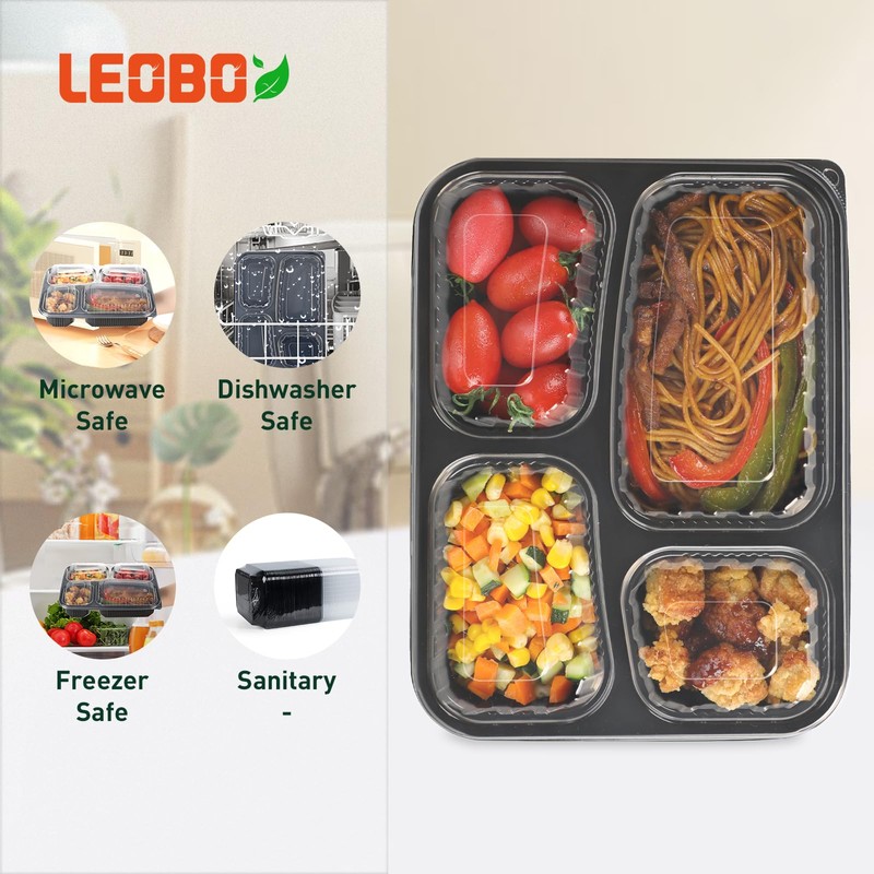 LEOBOX Meal Prep Containers 34oz 40 Pack - BPA Free