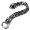 COOLSTEELANDBEYOND Gothic Mens Stainless Steel Skull Franco Link Curb Chain