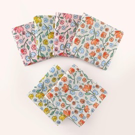 HOULIFE Handkerchiefs for Women, Soft Cotton Women’s Handkerchief, Floral Ladies Hankies, Vintage Flower Lady Hanky