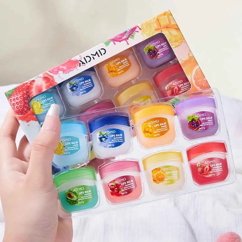 Set De 8 Unidades Por Caja De Pintalabios, Bálsamo Hidratant