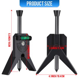 Yoopin Pipe Center Finder, Center finder, Pipefitter Tools Center Finder Tool to Measure Pipe Diameter Over 0.5" and Up with 4" Y-Type Base Fitted and Dial Bubble Protractor.（black）