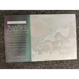 Thomas Kinkade Studio Postcard Santa's Night Before Christmas