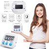 Kitchen Timer,6 Piece Multi-Function Electronic Timer,Magnetic Digital Timers Big LCD