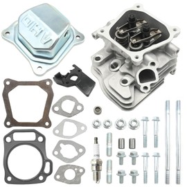 DUZFOREI 12210-ZL0-405 Assembled Cylinder Head Kit, Including Muffler Studs and Spark Plug Replacement for Honda GX200 6.5Hp Engine, Replaces 12210-ZH8-415 12210-ZL0-405