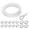sourcing map 66FT Stainless Steel Cable Railing Kit, 1/8" Vinyl
