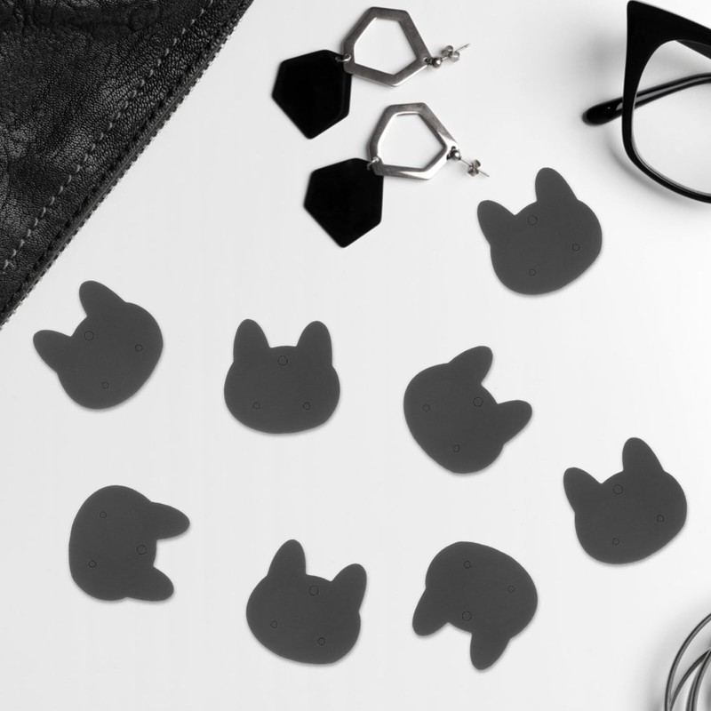LALAFINA Cat Head Earring Display Cards 100pcs Jewelry Cards for
