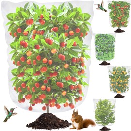 4 Pack 5.2×3.2Ft Bird Netting for Blueberry Bushes, Tree Netting Barrier Plant Cover Bags with Drawstring, Blueberry Bush Netting Cover for Garden to Protect Blueberry Fruit Flower Plants