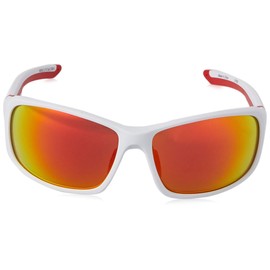 ALPINA Lyron Mirrored and Shatterproof Sports and Cycling Glasses with 100% UV Protection for Adults, White Red Matt, One Size