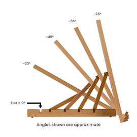 SoHo Urban Artist 12x16 Adjustable Portable Drawing Board Stand Easel, 5 Positions, Natural Beechwood Finish