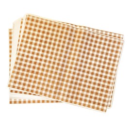 100 Sheets Greaseproof Paper Sheets 38x28CM, Sandwich Wrapping Paper, Food Basket Liners Paper, Non-Stick Deli Wrap Paper Sheets for Wrapping Bread, Sandwiches, Burger and Burrito (Brown)