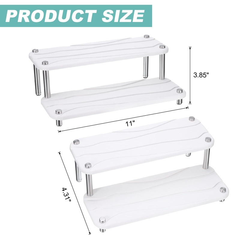 QUARKZMAN 2-Tier Instant Dry Sink Organiser, Kitchen Sink Caddy Sponge