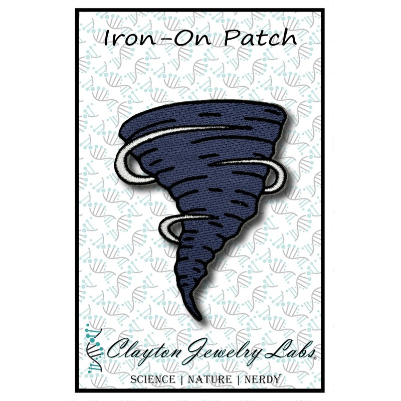 Tornado Embroidered Iron-on Patch