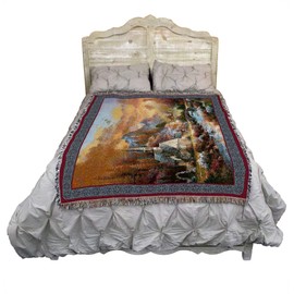 Morning of Hope - James Lee - Blanket Throw Woven from Cotton - Made in The USA (72x54)