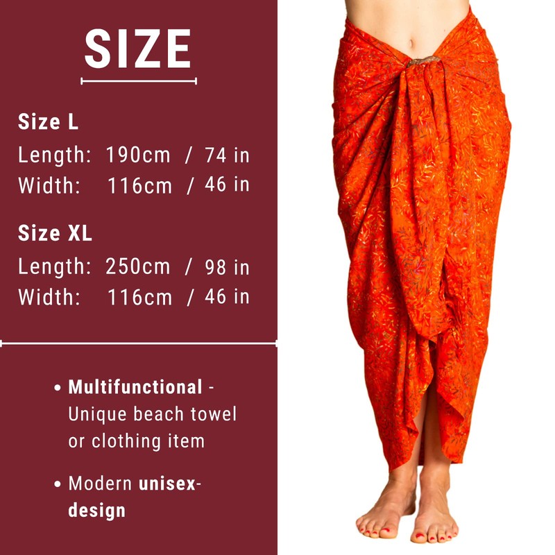 PANASIAM Sarong B017 Orangeleaf, L