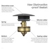BWE Oil Rubbed Bronze One Piece Bathroom Vessel Sink Drain