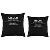 Brickell Is My Nationality Miami Brickell Ethnicity Nationality Throw Pillow,