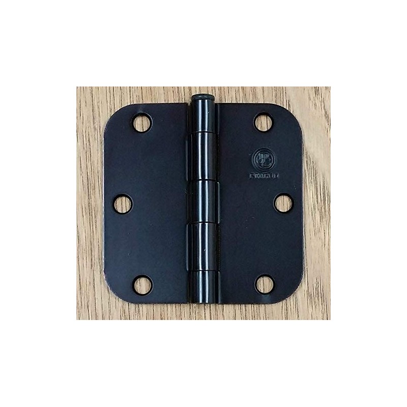 Black Door Hinges 3.5 Inch with 5/8 Inch Radius Penrod