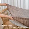 LIBERECOO Round Vinyl Fitted Tablecloth with Flannel Backing for 57"-65"