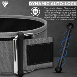 RDX Weight Lifting Belt - AUTO LOCK 4” Premium Adjustable Gym Belt for Olympic Cross Training - Support for Men Women Functional Fitness Workout - WOD Powerlifting Bodybuilding Weightlifting Deadlift