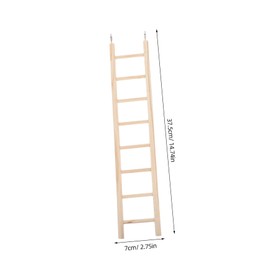 Toddmomy Wooden Bird Ladder Parrot Cage Climbing Ladder Bird Biting Toy Bird Climbing Ladder for Safe Bird Cage Supplies
