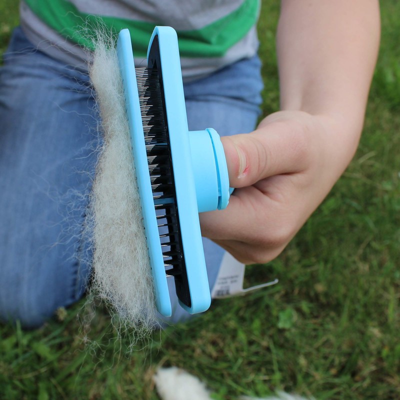 cuteNfuzzy Self Cleaning Pet Slicker Brush