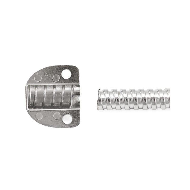 QWORK Door Loop Wire Protector, 2 Pack Steel Flexible Armored